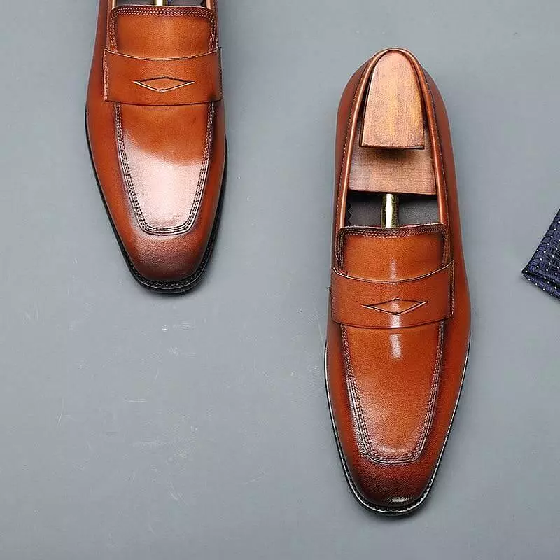 Alfredo Leather Penny Loafer Shoes For Men