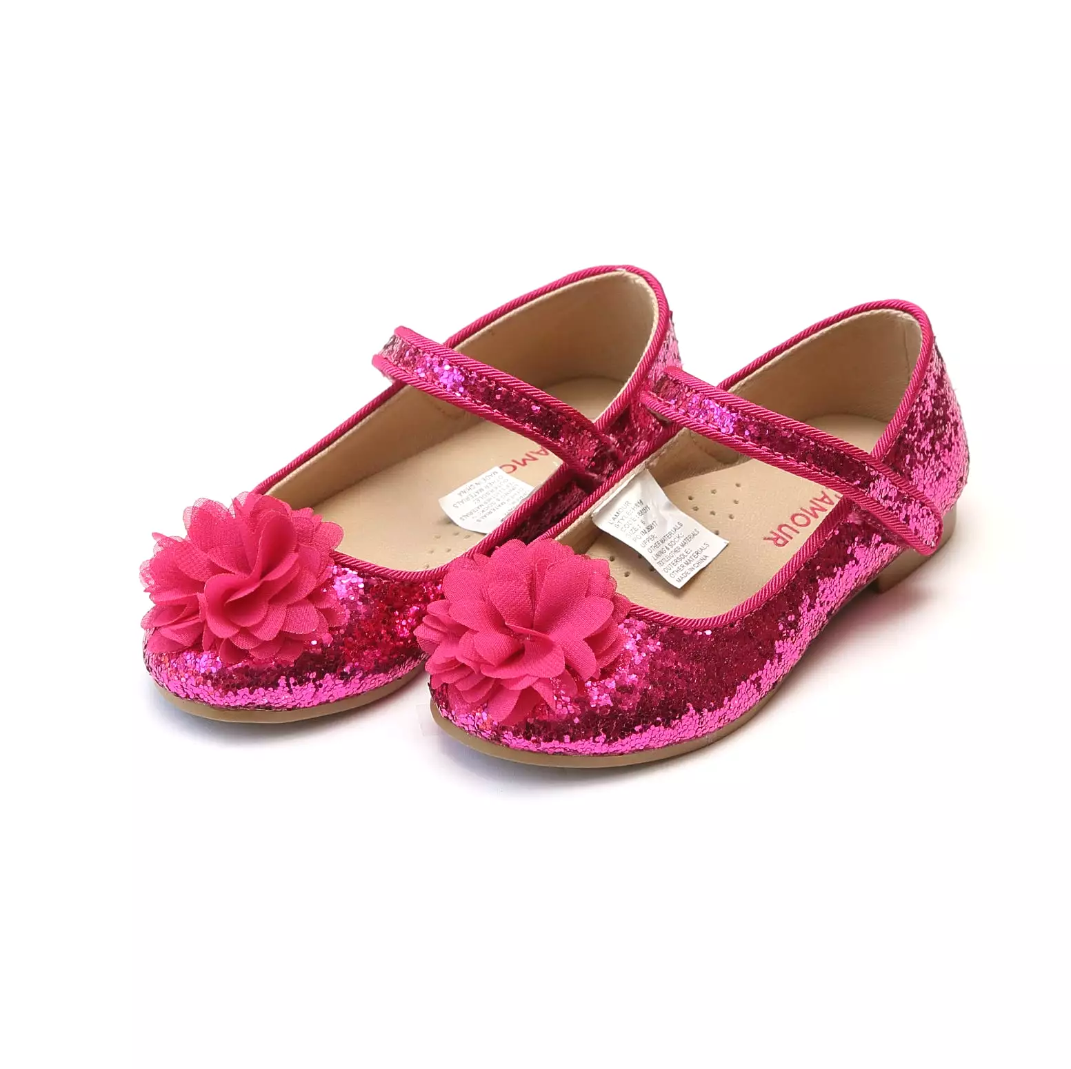 Alice Glitter Flower Flat