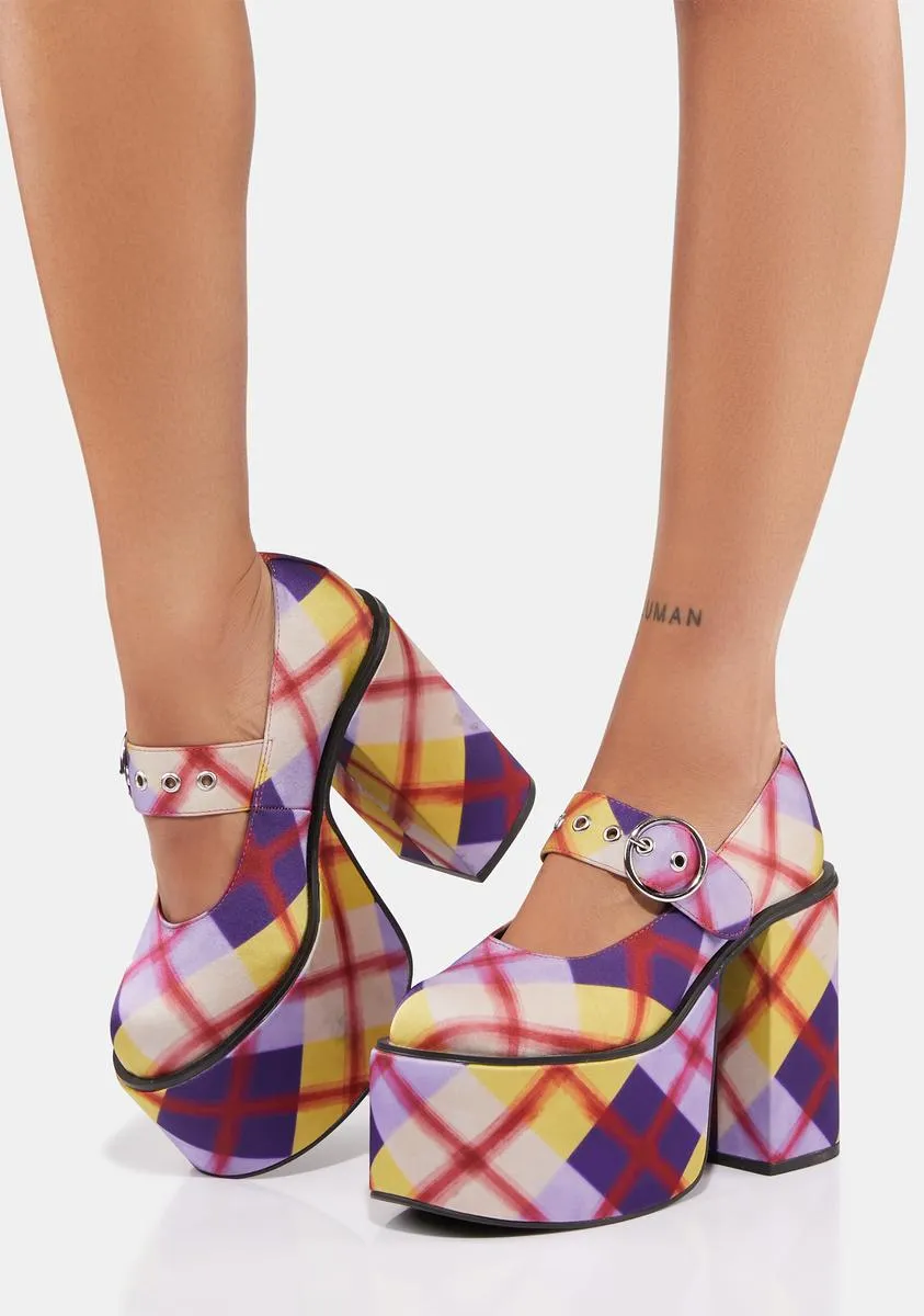 All Hail Me Plaid Mary Janes-