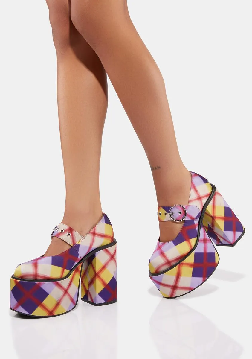 All Hail Me Plaid Mary Janes-