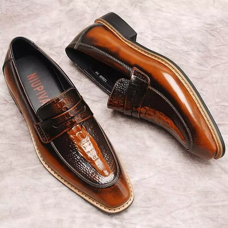 Angelo Leather Penny Loafers For Men