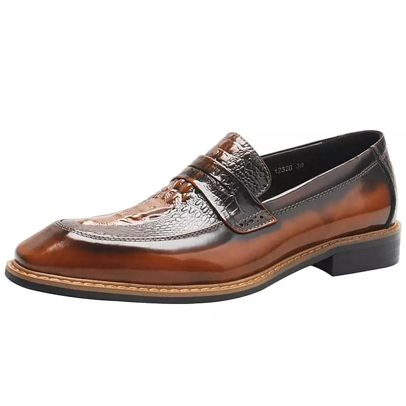 Angelo Leather Penny Loafers For Men