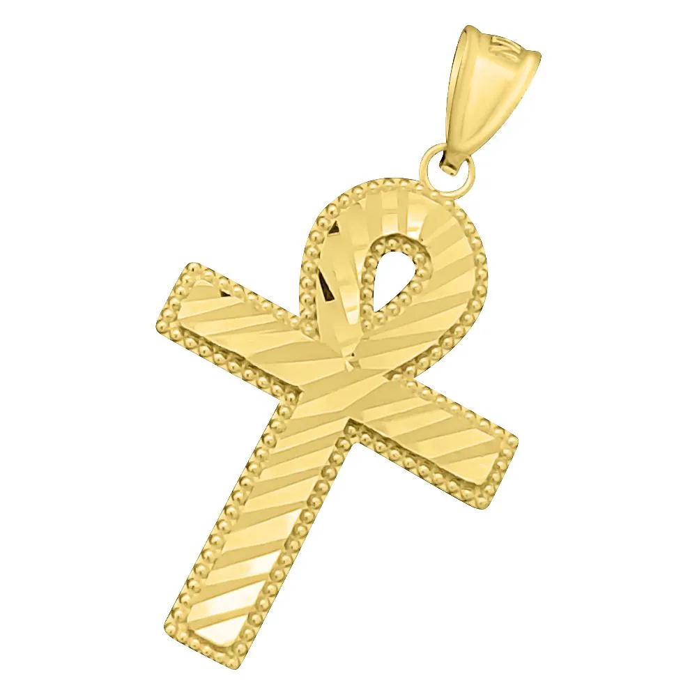 Ankh Cross DC 10K Yellow Gold Pendant