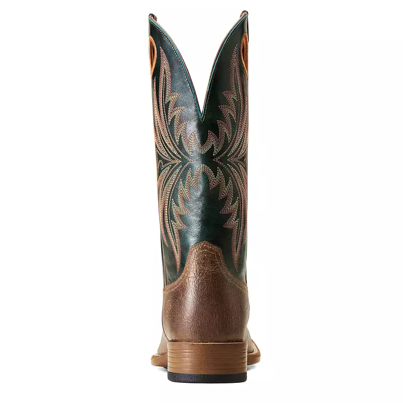 'Ariat' Men's 12 Granger Ultra Western Square Toe - Brown Bark / Sea Green