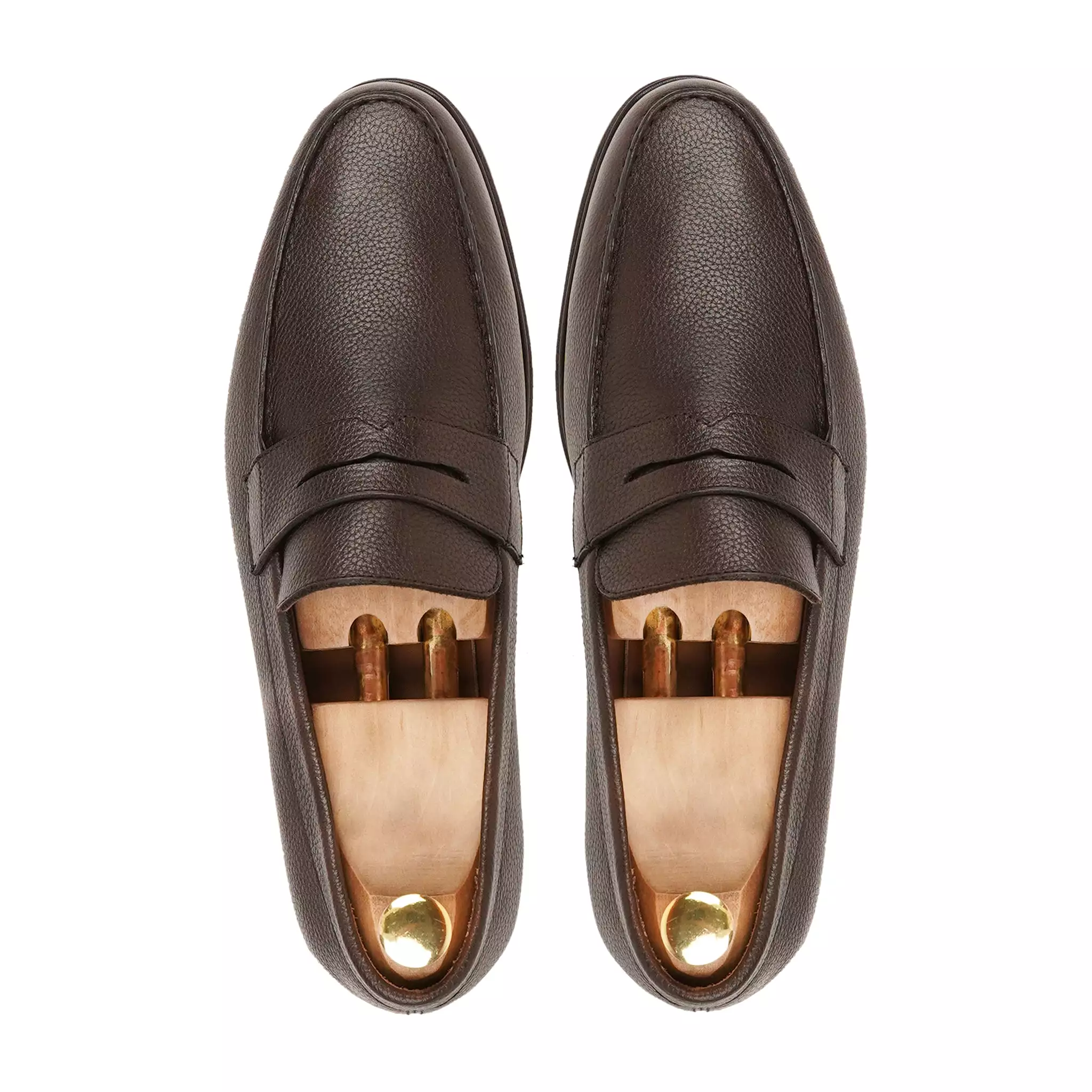 ASADOR - DARK BROWN PEBBLE GRAIN LOAFER