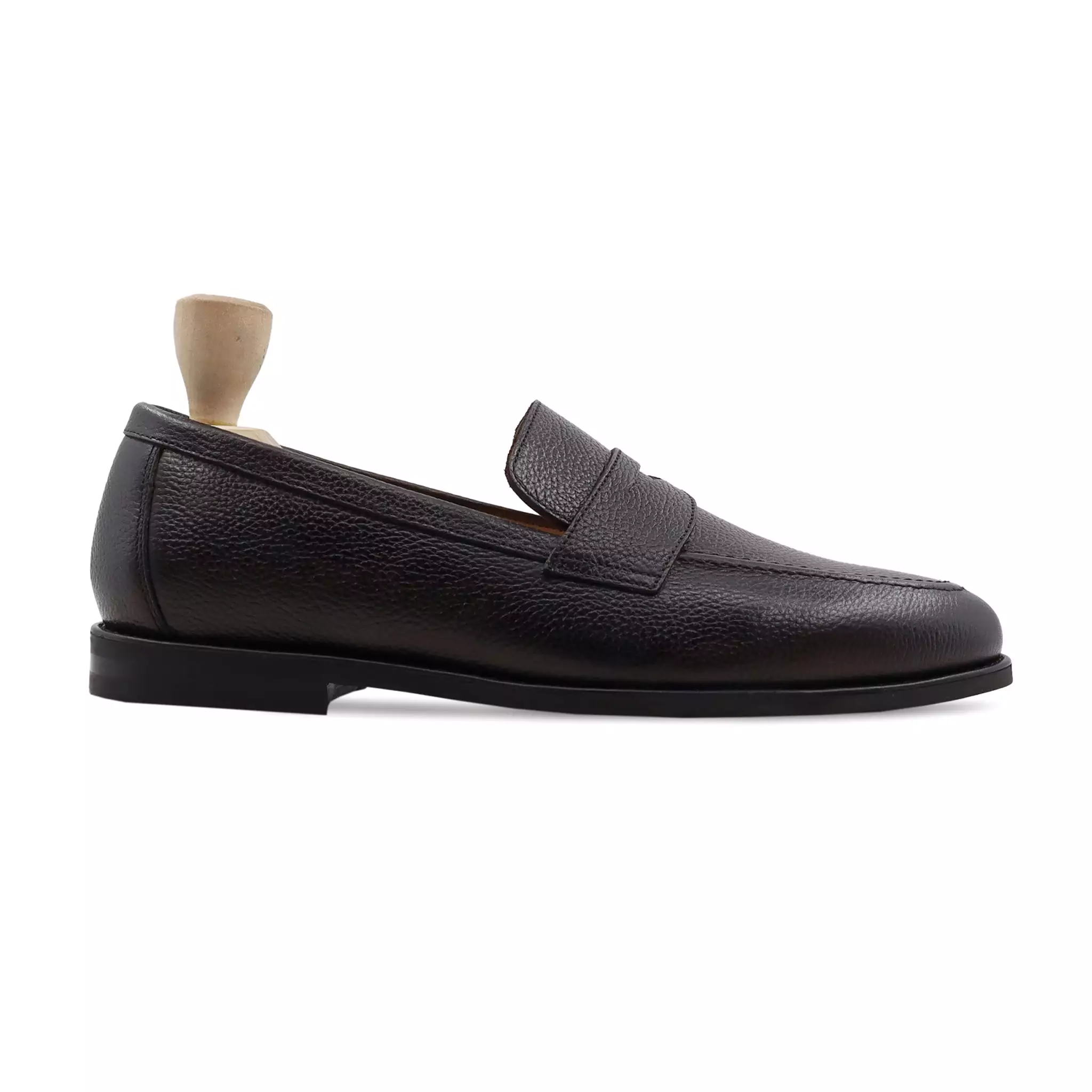 BARQ - DARK BROWN PEBBLE GRAIN LOAFER