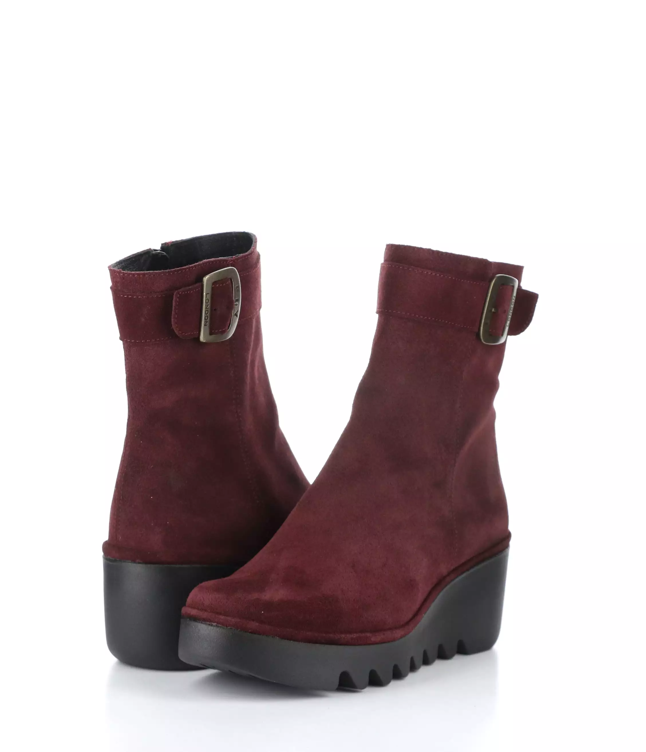 BEPP396FLY 001 WINE Round Toe Boots