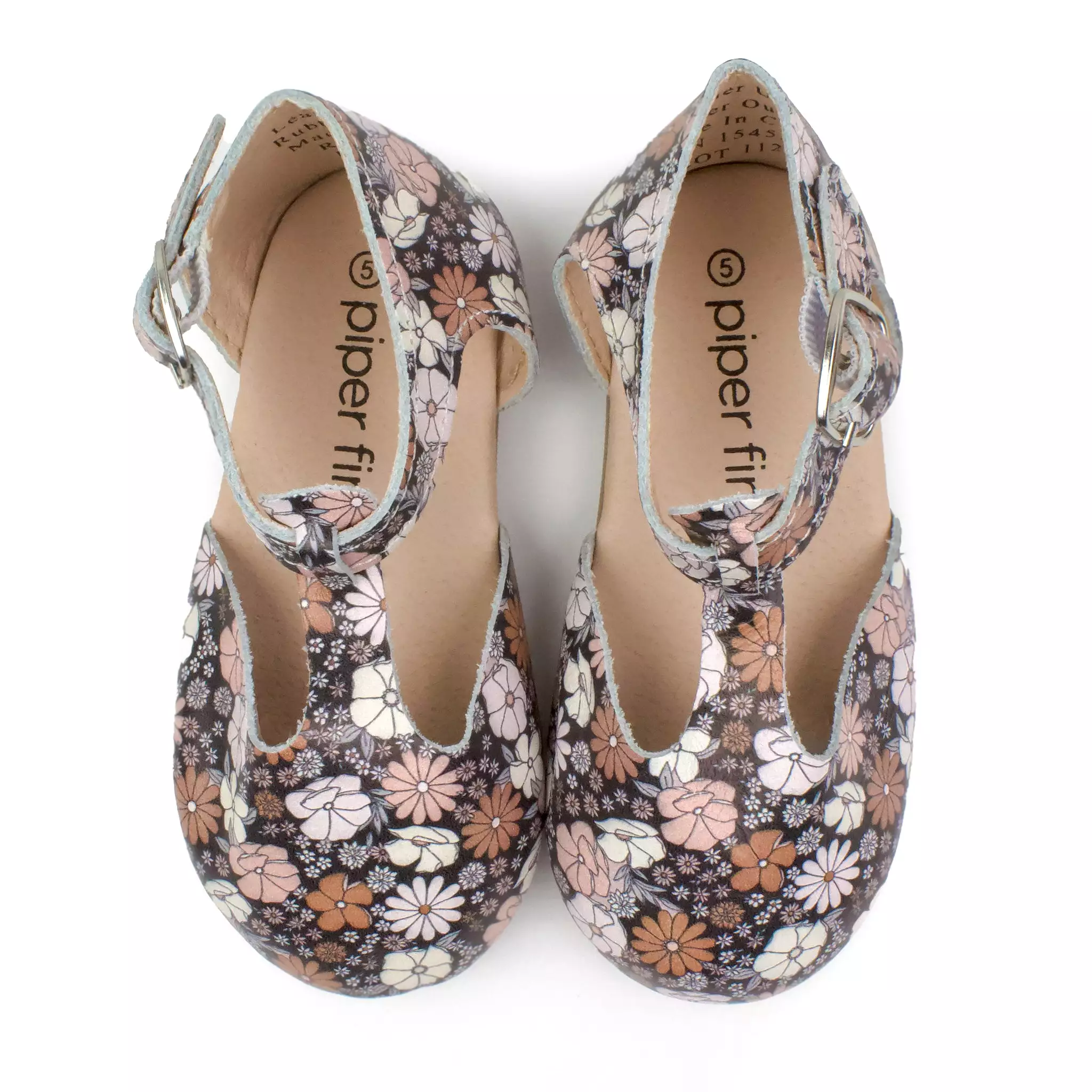 Black Floral - Mary Jane - Hard Sole