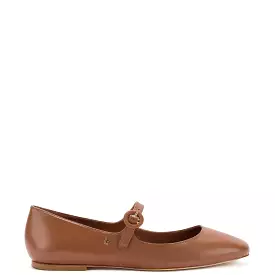 Blair Ballet Flat In Caramel Leather