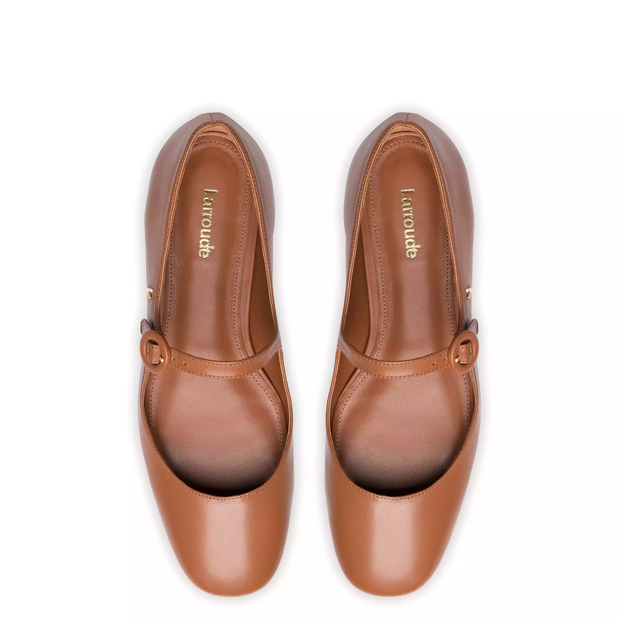 Blair Ballet Flat In Caramel Leather