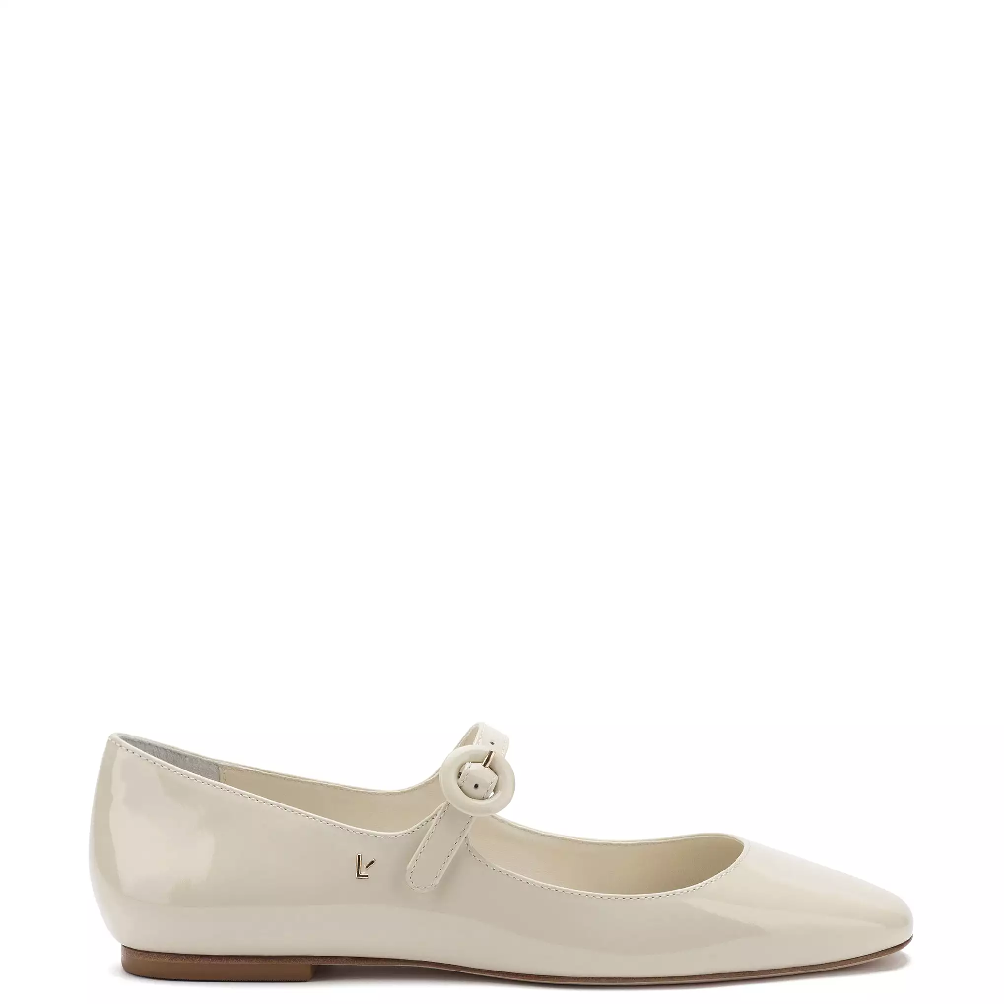 Blair Ballet Flat In Ivory Patent Leather