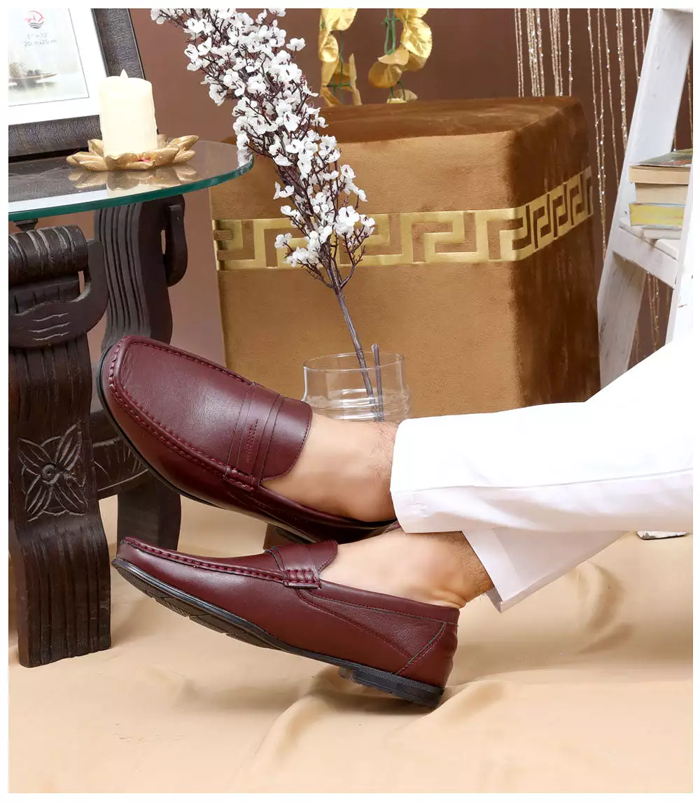 BM4254-MAROON-Men Loafers