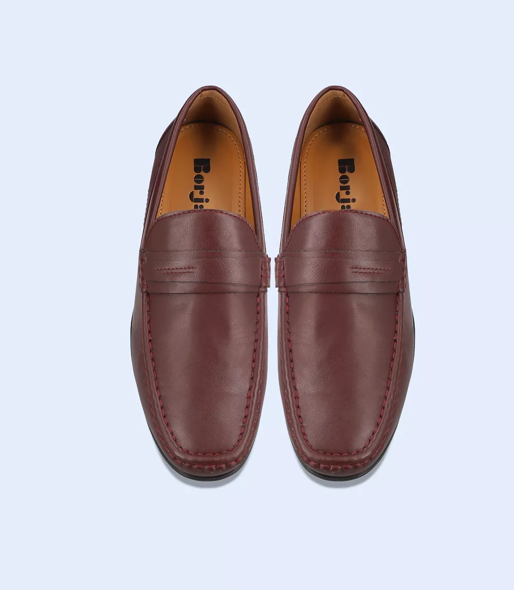 BM4254-MAROON-Men Loafers