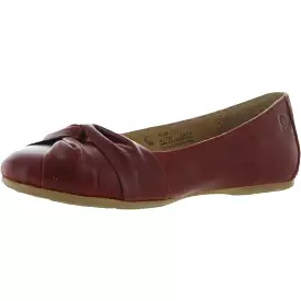 Born Womens Lilly Leather Padded Insole Ballet Flats