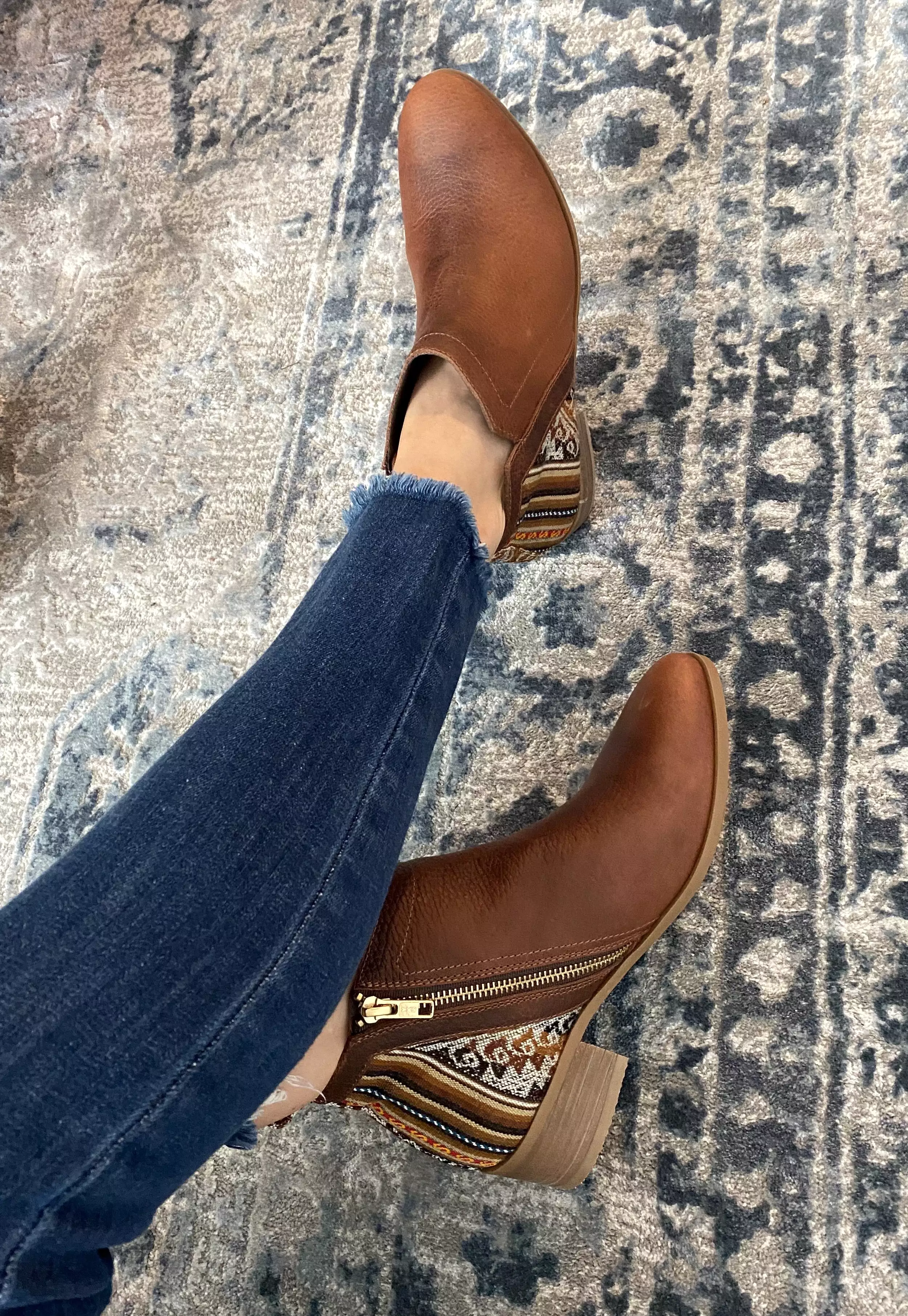 Brown Leather Bootie