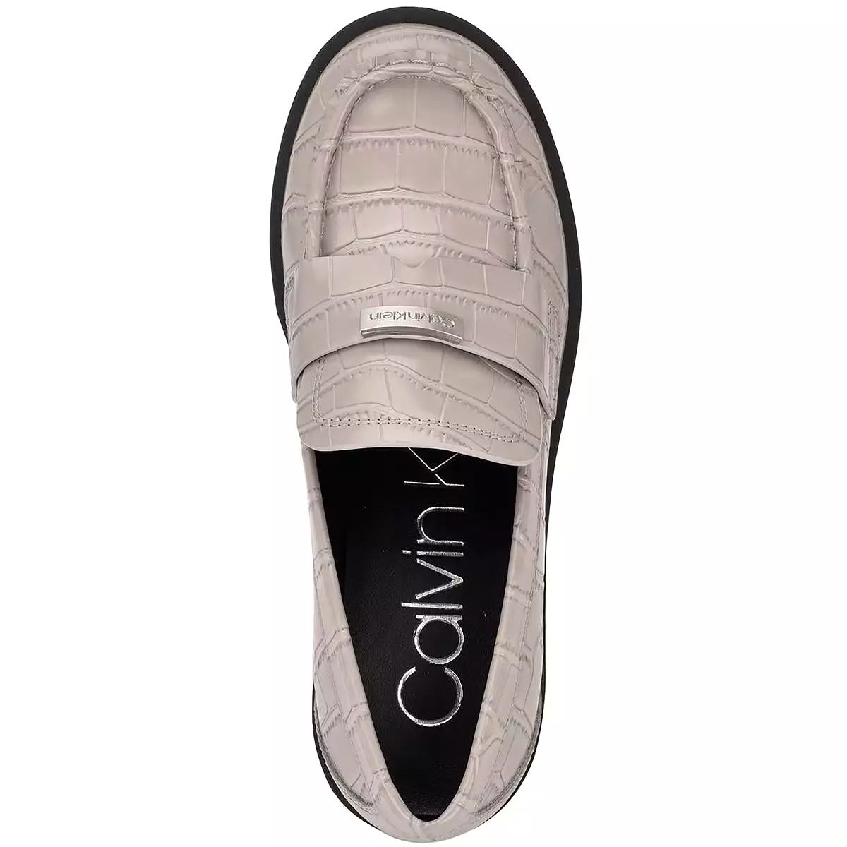 Calvin Klein Womens Marli Faux Leather Slip-On Loafers