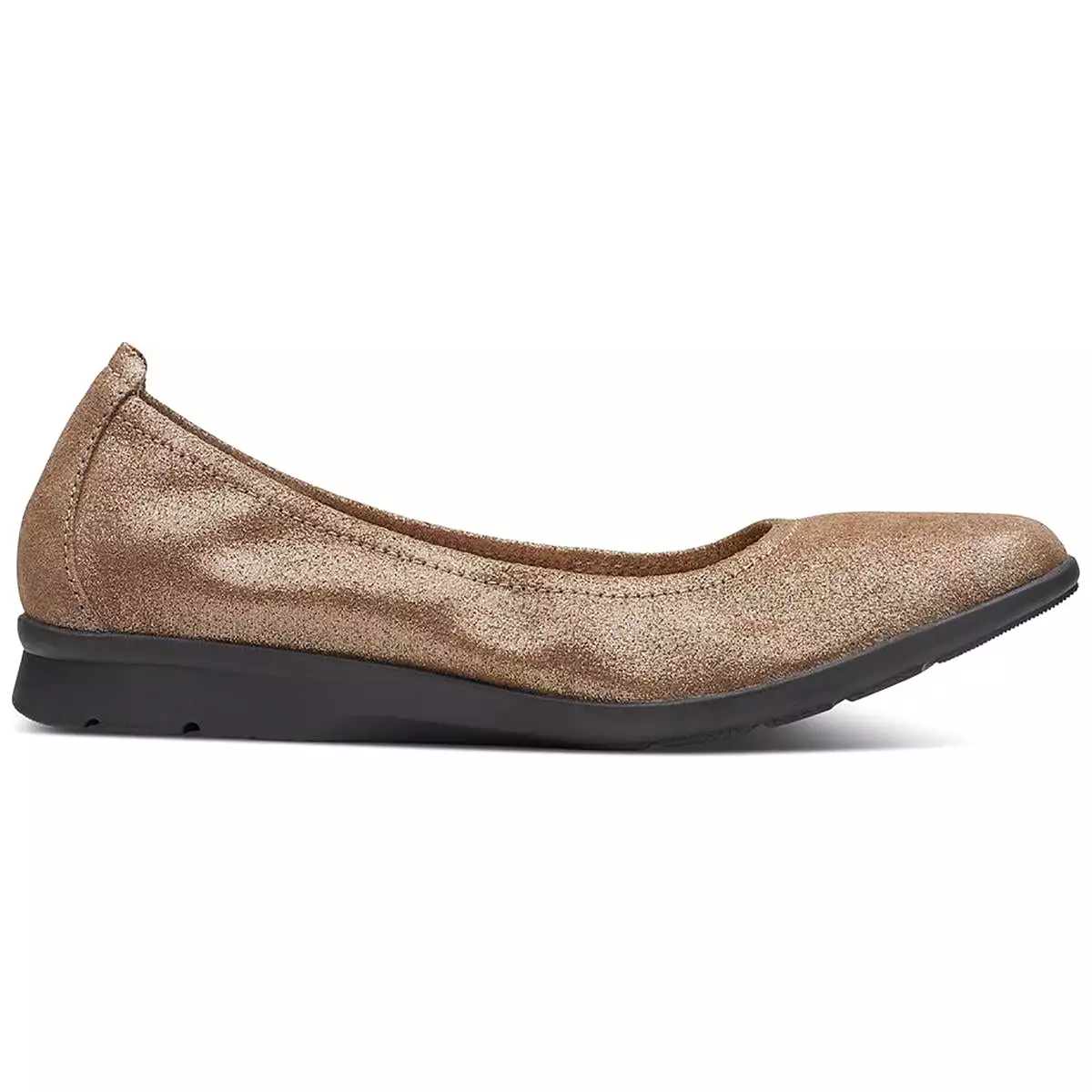 Clarks Womens Jenette Ease Leather Slip On Ballet Flats