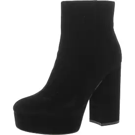 Coach Womens Iona Suede Block Heel Ankle Boots