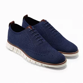 Cole Haan Men's Zerogrand Wingtip C24947 - Marine Blue Stitchlite/Ivory