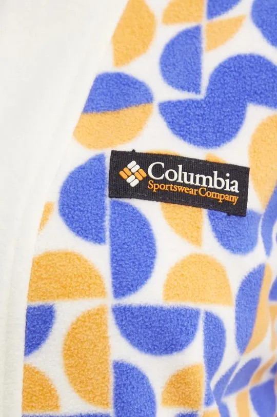 Columbia fleece sweatshirt Backbowl II Printed FZ beige color 2098513