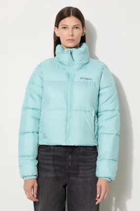 Columbia jacket Puffect Cropped Jacket women's turquoise color 2002491