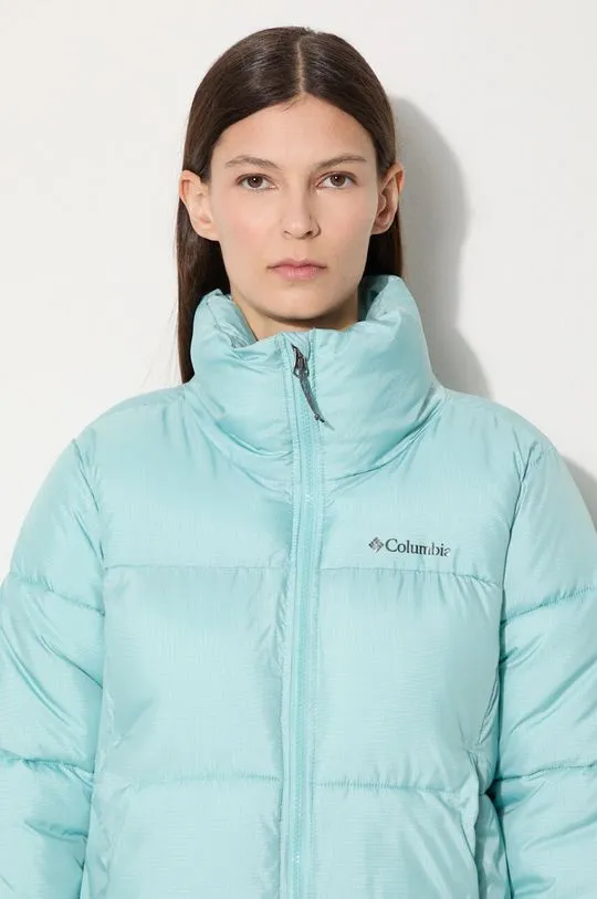 Columbia jacket Puffect Cropped Jacket women's turquoise color 2002491