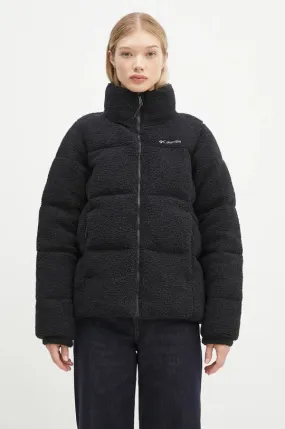 Columbia jacket Puffect Sherpa women's black color 2089231