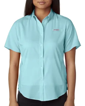 Columbia Ladies Tamiami Ii Short Sleeve Shirt 7277 Clear Blue