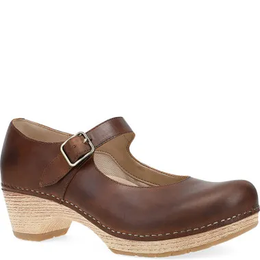 Dansko LILAH Tan Oiled Pull Up Mary Janes