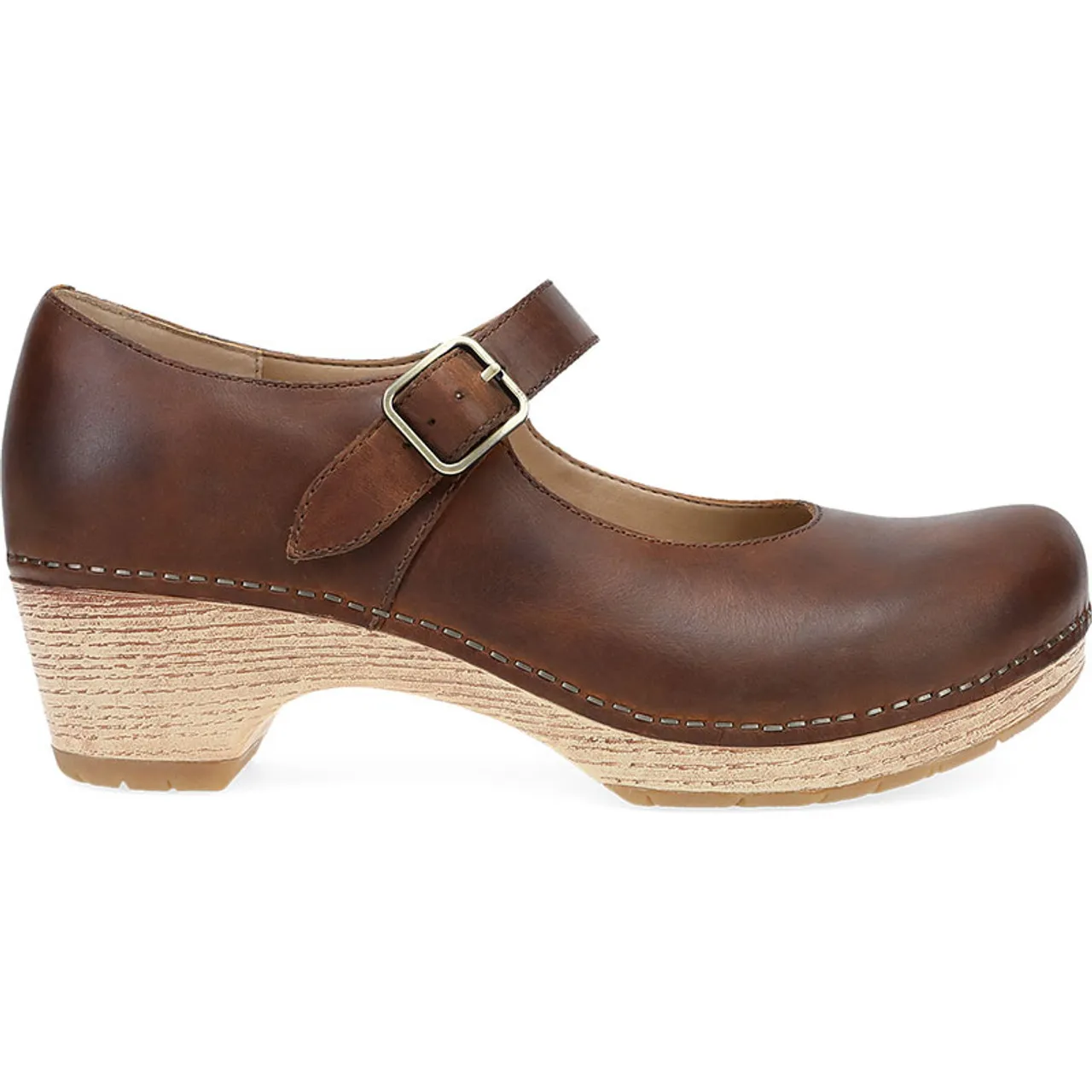 Dansko LILAH Tan Oiled Pull Up Mary Janes