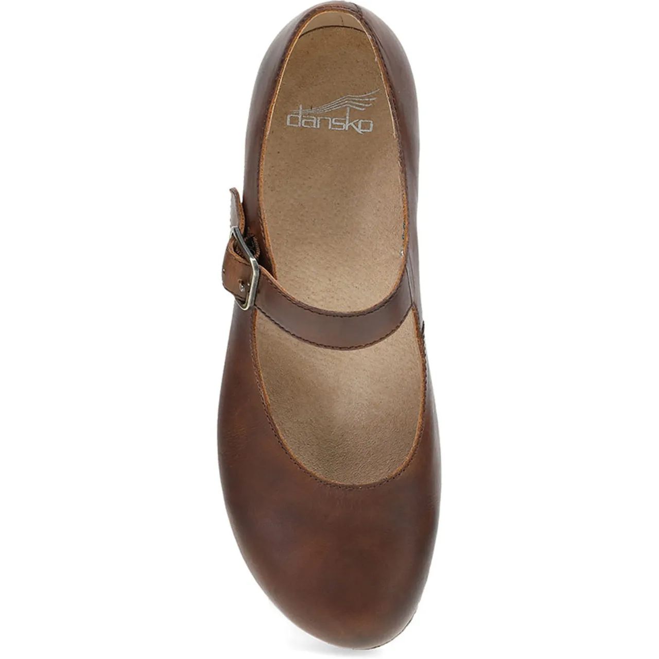 Dansko LILAH Tan Oiled Pull Up Mary Janes