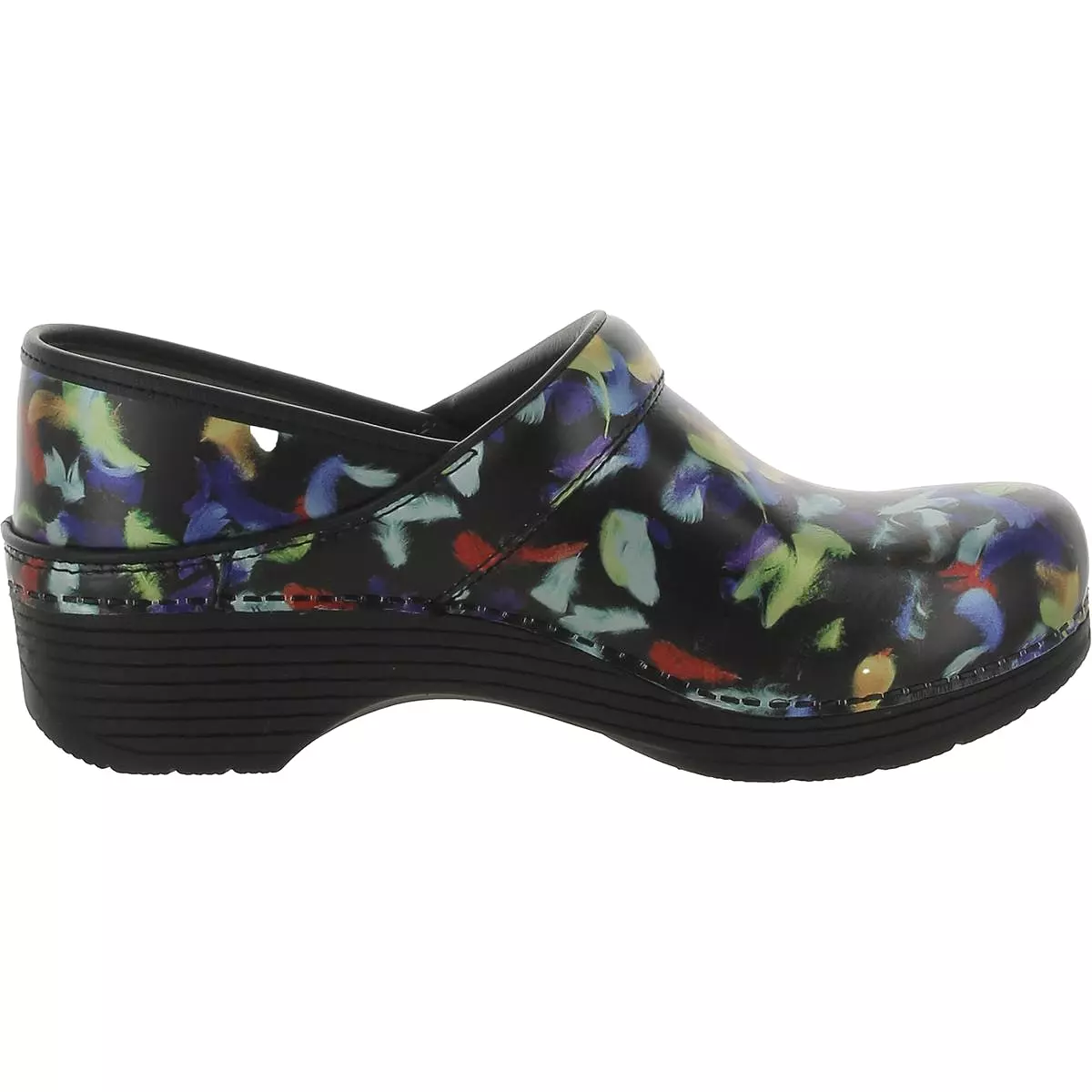 Dansko Womens LT Pro Leather Leather Printed Clogs