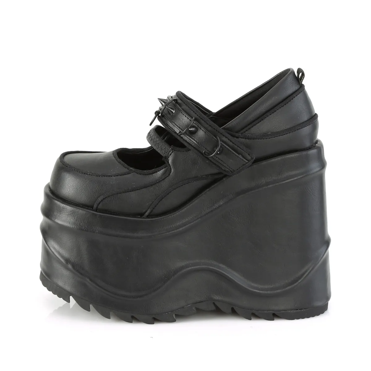 Demonia Cult - WAVE-48 Wedge Platform Mary Janes | Dark Ages