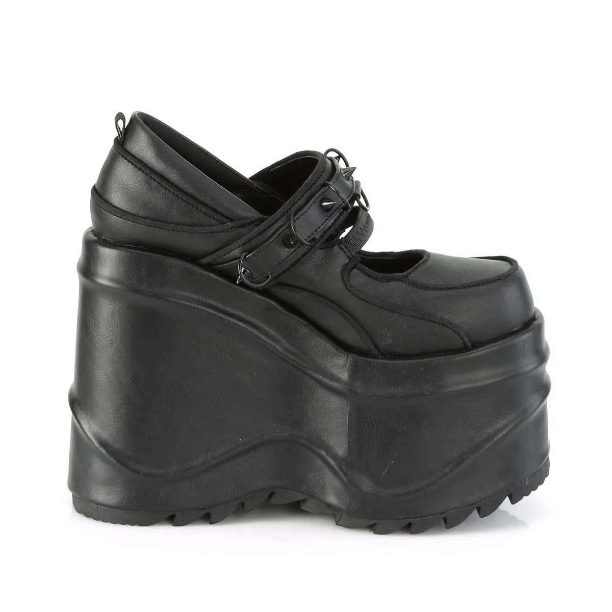 Demonia Cult - WAVE-48 Wedge Platform Mary Janes | Dark Ages