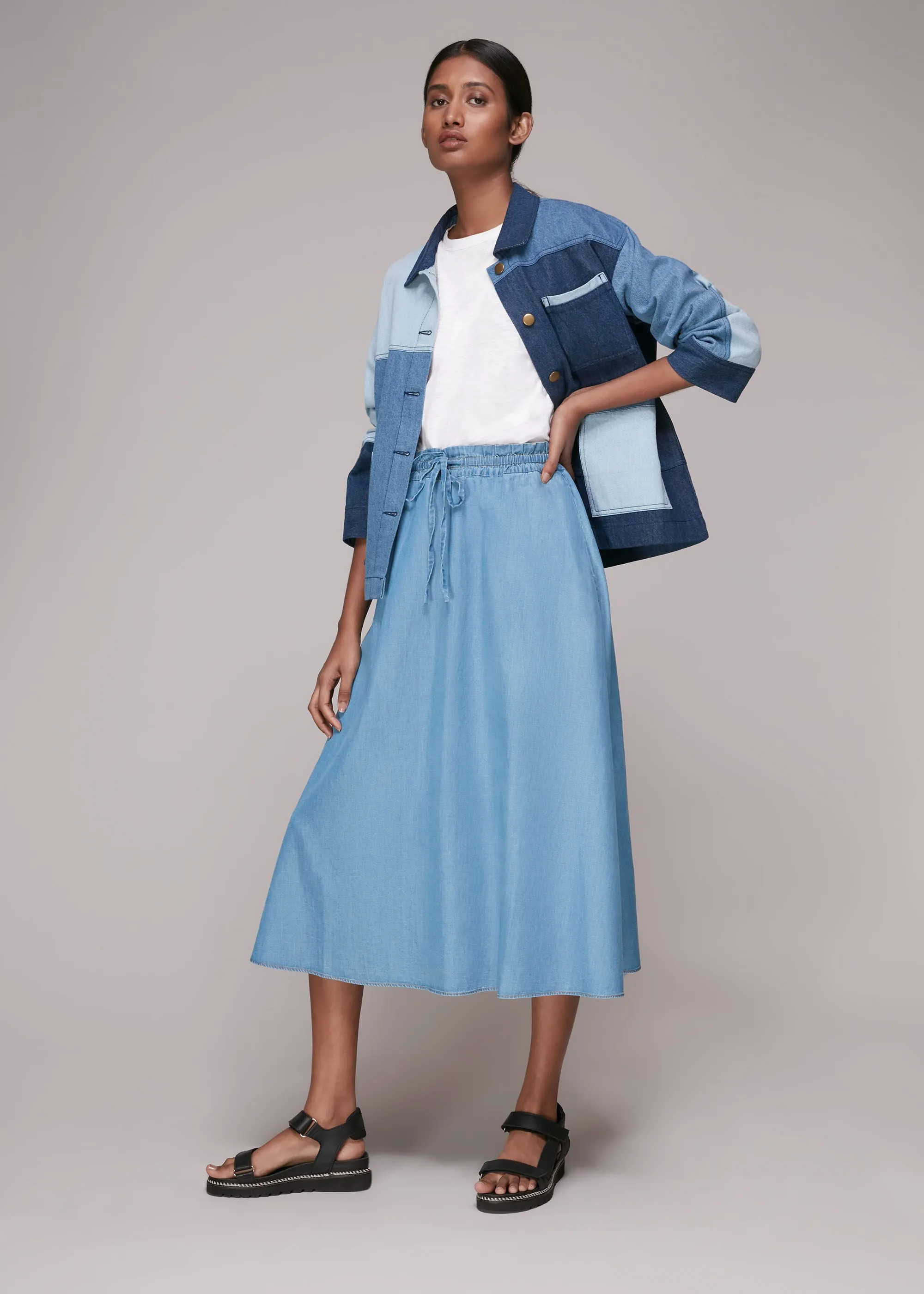 Denim Chambray Skirt