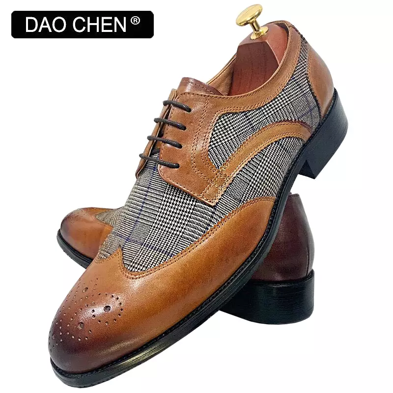 DERBY MEN BUSINESS SHOES HANDMADE CUSTOMED OXFORDS WEDDING MAN SHOE DESIGN GENUINE LEATHER MEN SHOES