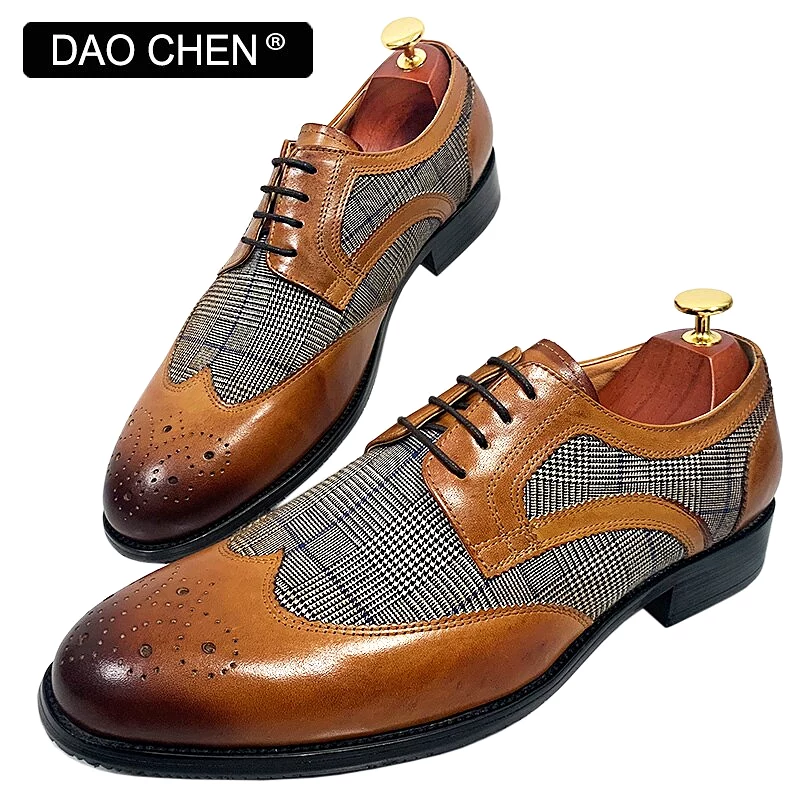 DERBY MEN BUSINESS SHOES HANDMADE CUSTOMED OXFORDS WEDDING MAN SHOE DESIGN GENUINE LEATHER MEN SHOES