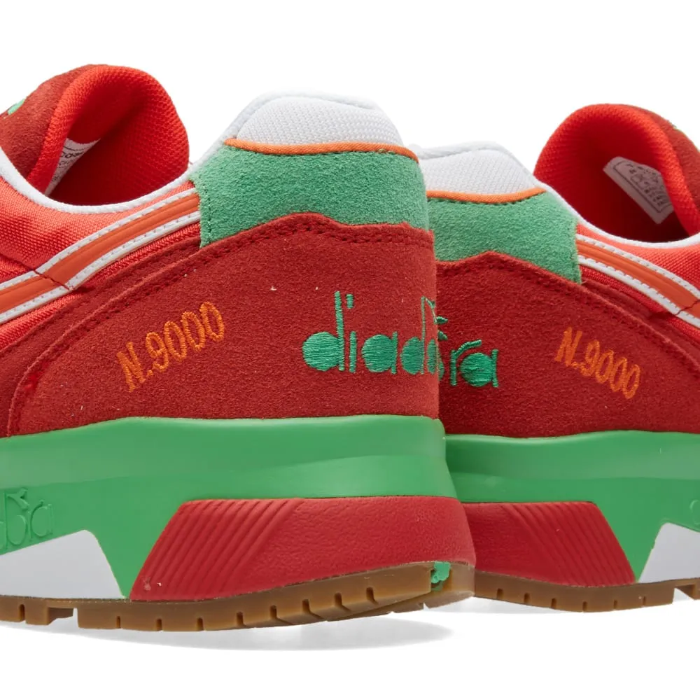 Diadora N9000 NYLPoppy Red & Irish Green