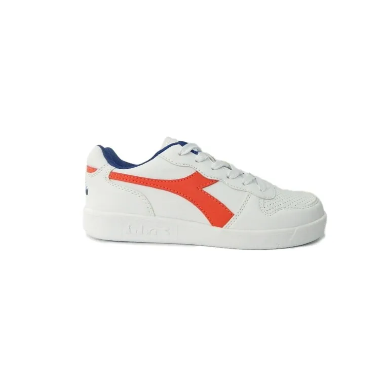 Diadora Playground GS Scarpe da Ginnastica Bianco Blu Arancio