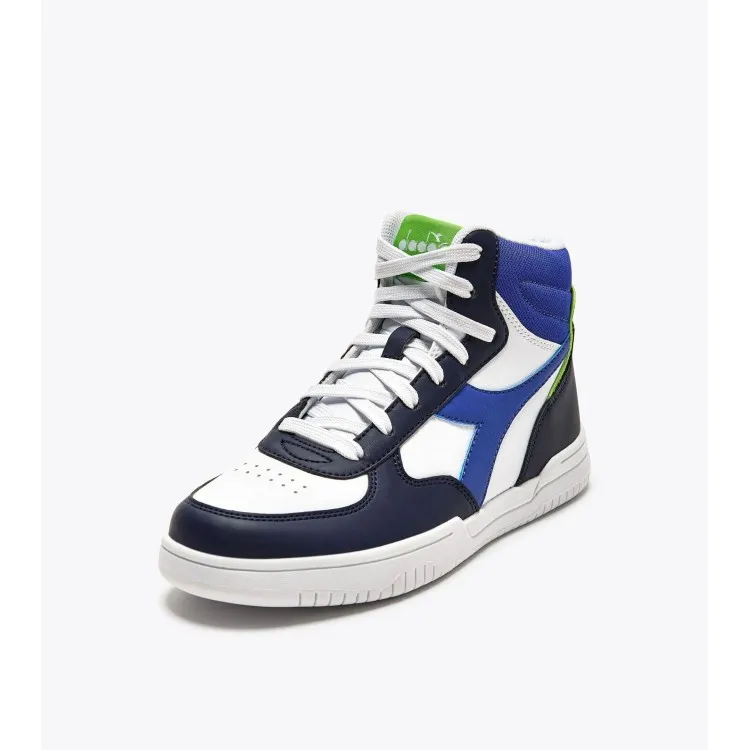 Diadora Raptor Mid GS Scarpe da Ginnastica Ragazzo Blu Azzurro Bianco