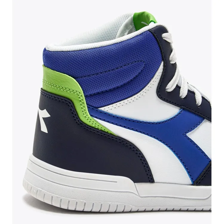 Diadora Raptor Mid GS Scarpe da Ginnastica Ragazzo Blu Azzurro Bianco