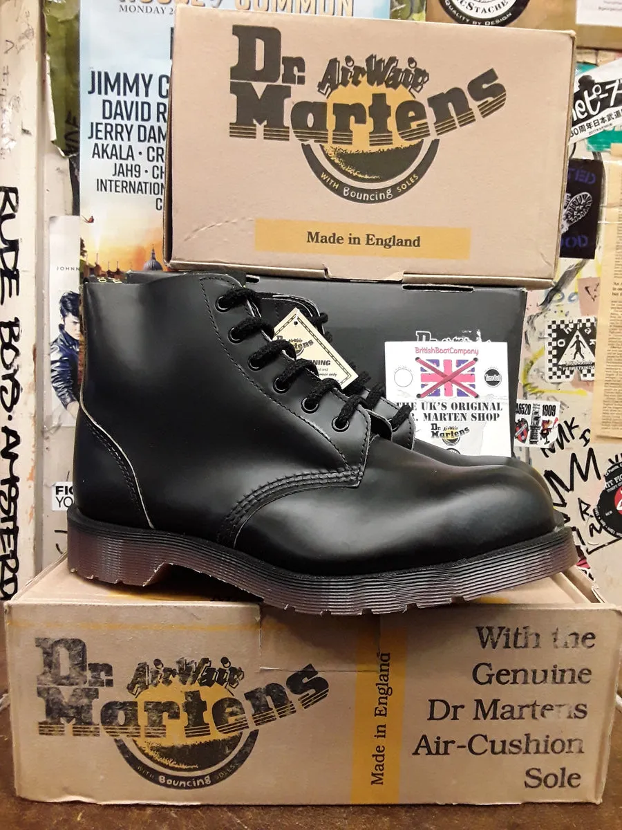 Dr Martens 7711 Black steel toe 6 Hole Steel Boot Made In England Various Sizes