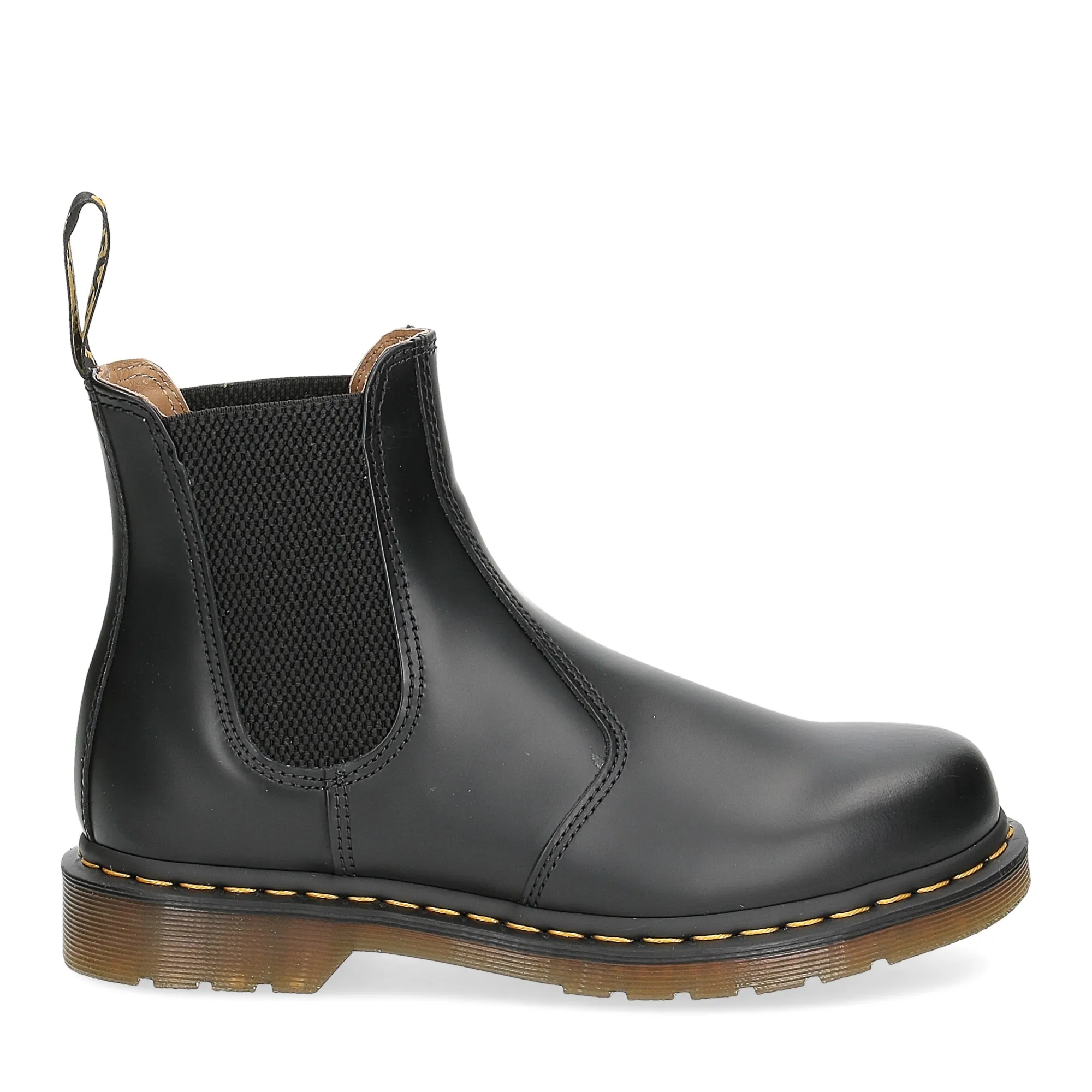 Dr. Martens Beatles Donna 2976 black smooth yellow stich - Al Siletto | Al Siletto