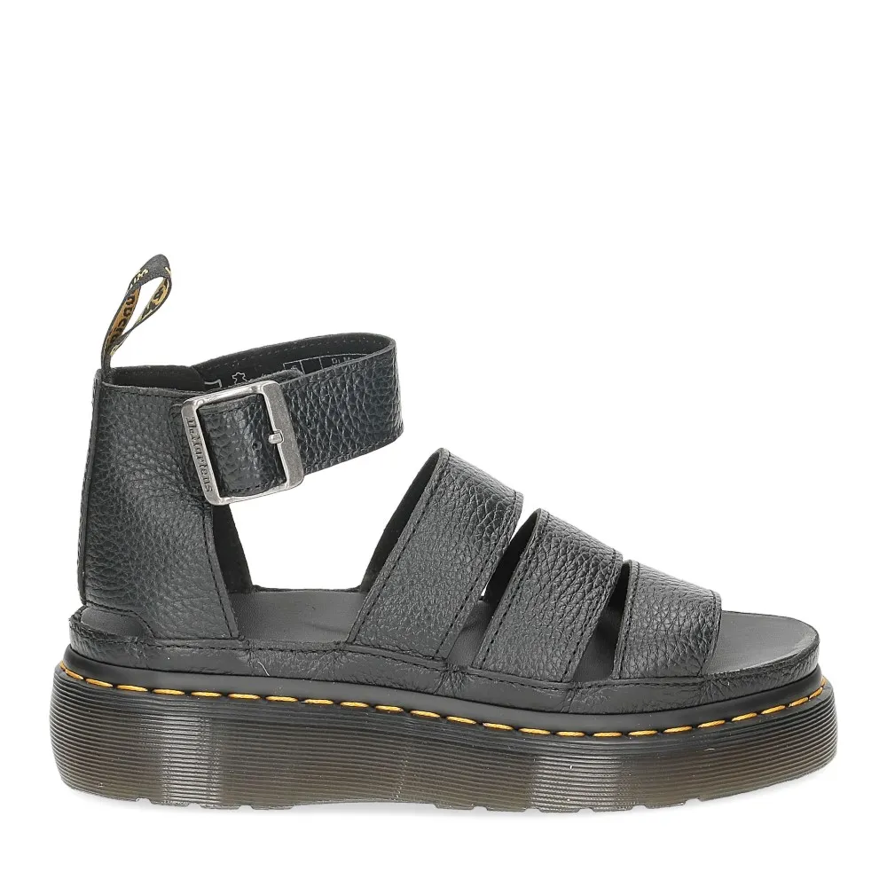 Dr. Martens Sandalo Clarissa II Quad black milled nappa - Al Siletto | Al Siletto