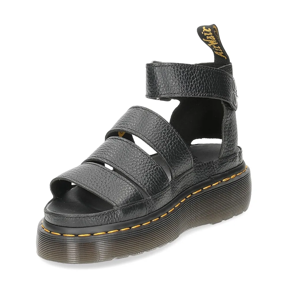 Dr. Martens Sandalo Clarissa II Quad black milled nappa - Al Siletto | Al Siletto