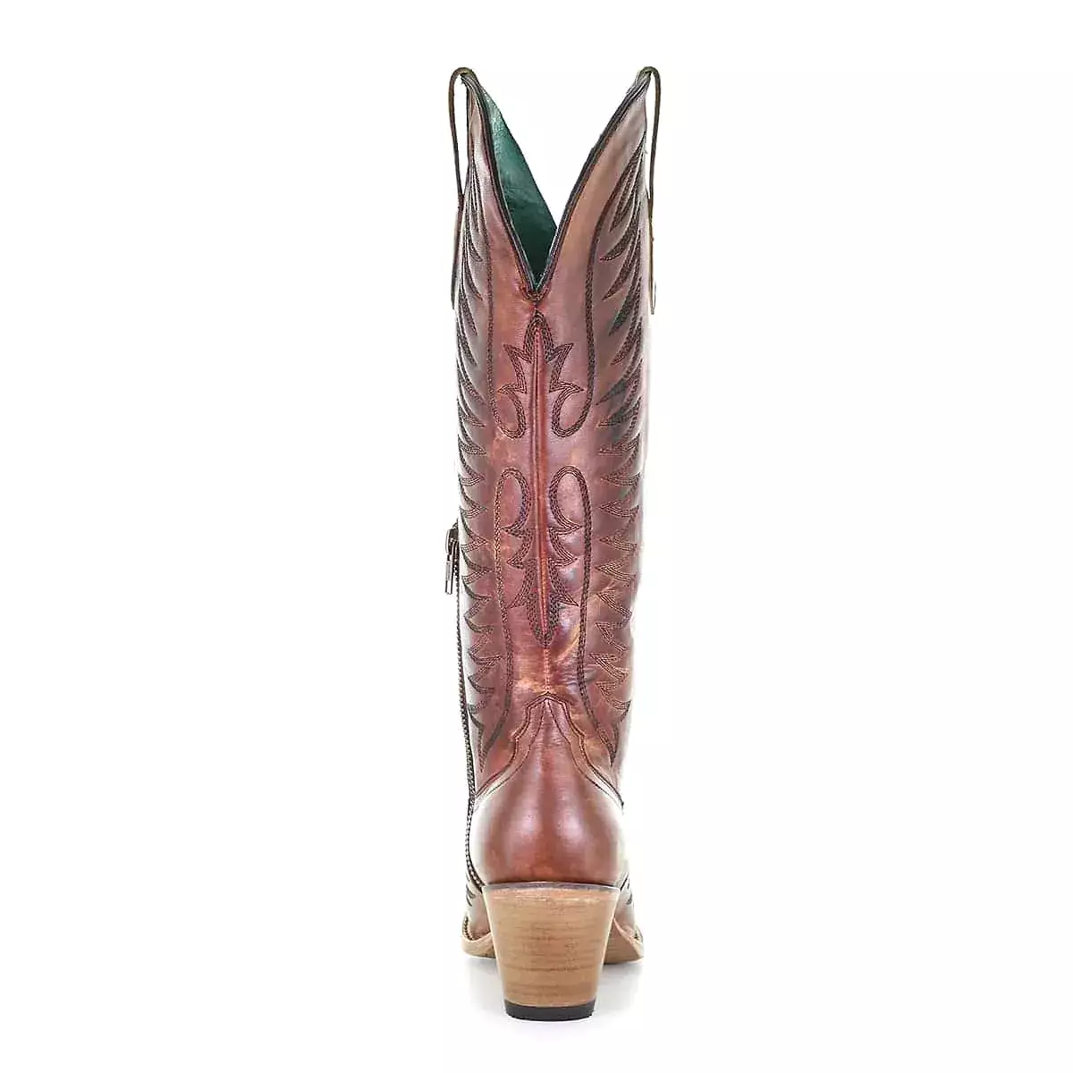 E1570 - M Corral brown western cowgirl leather long boots for women