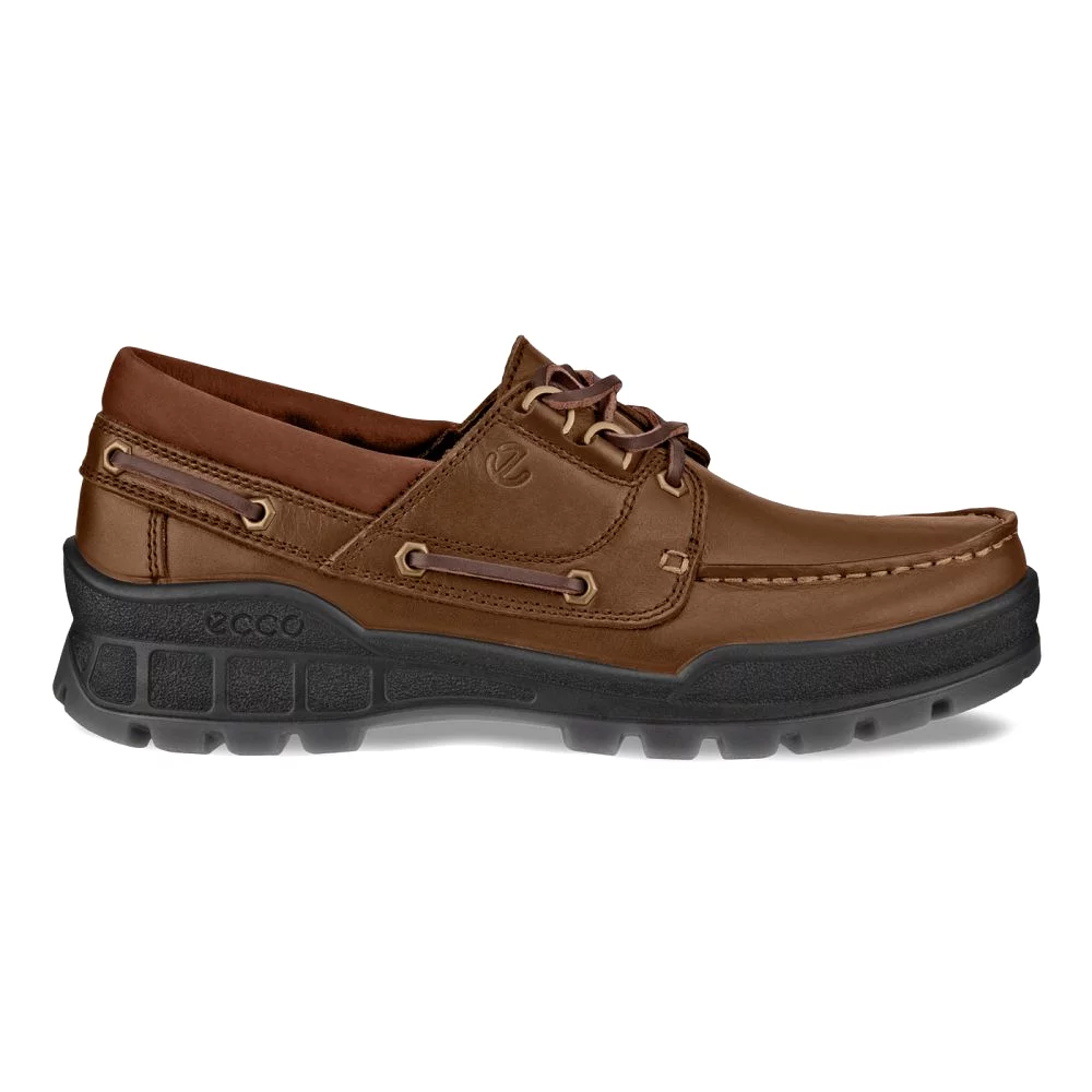 Ecco Men's Track 25 Moc-Toe Boat Shoe - Bison/Cognac