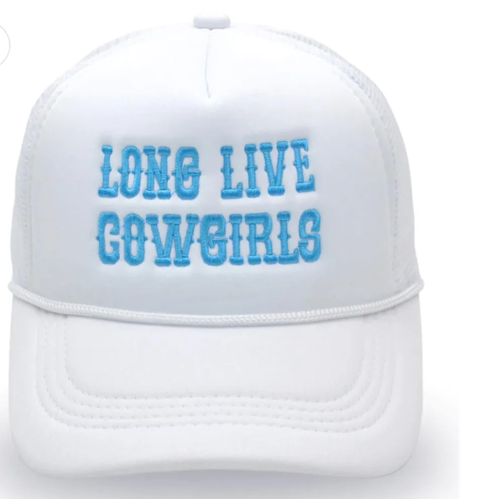 Embroidered Long Live Cowgirls Trucker Hat