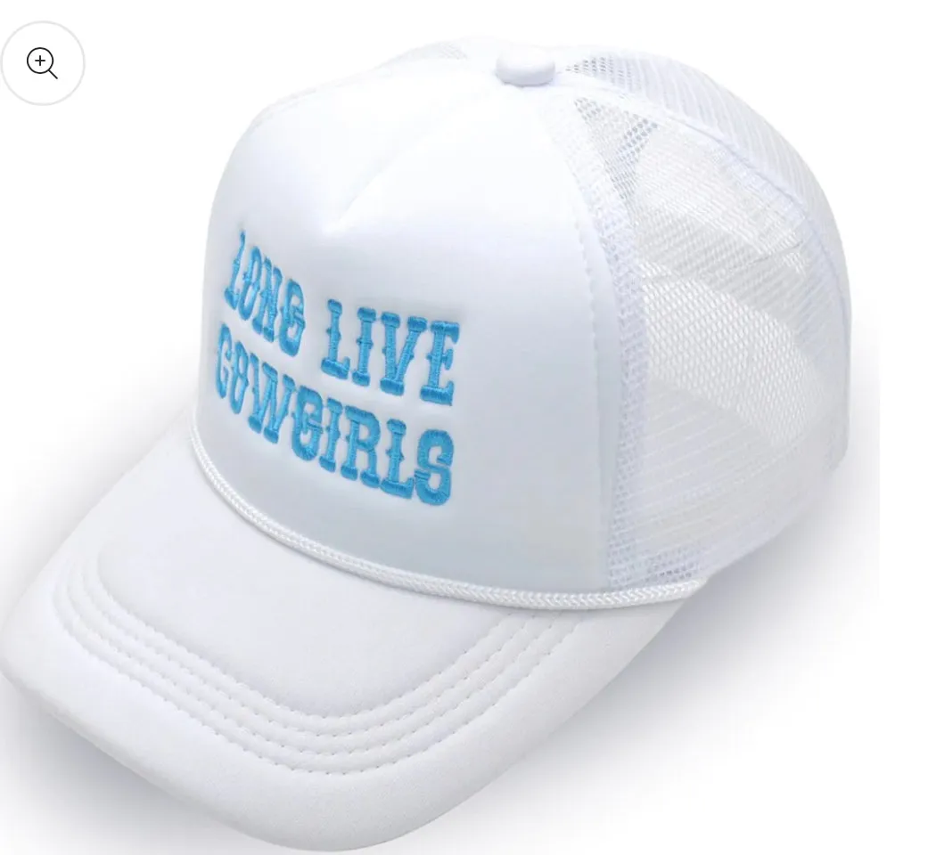 Embroidered Long Live Cowgirls Trucker Hat