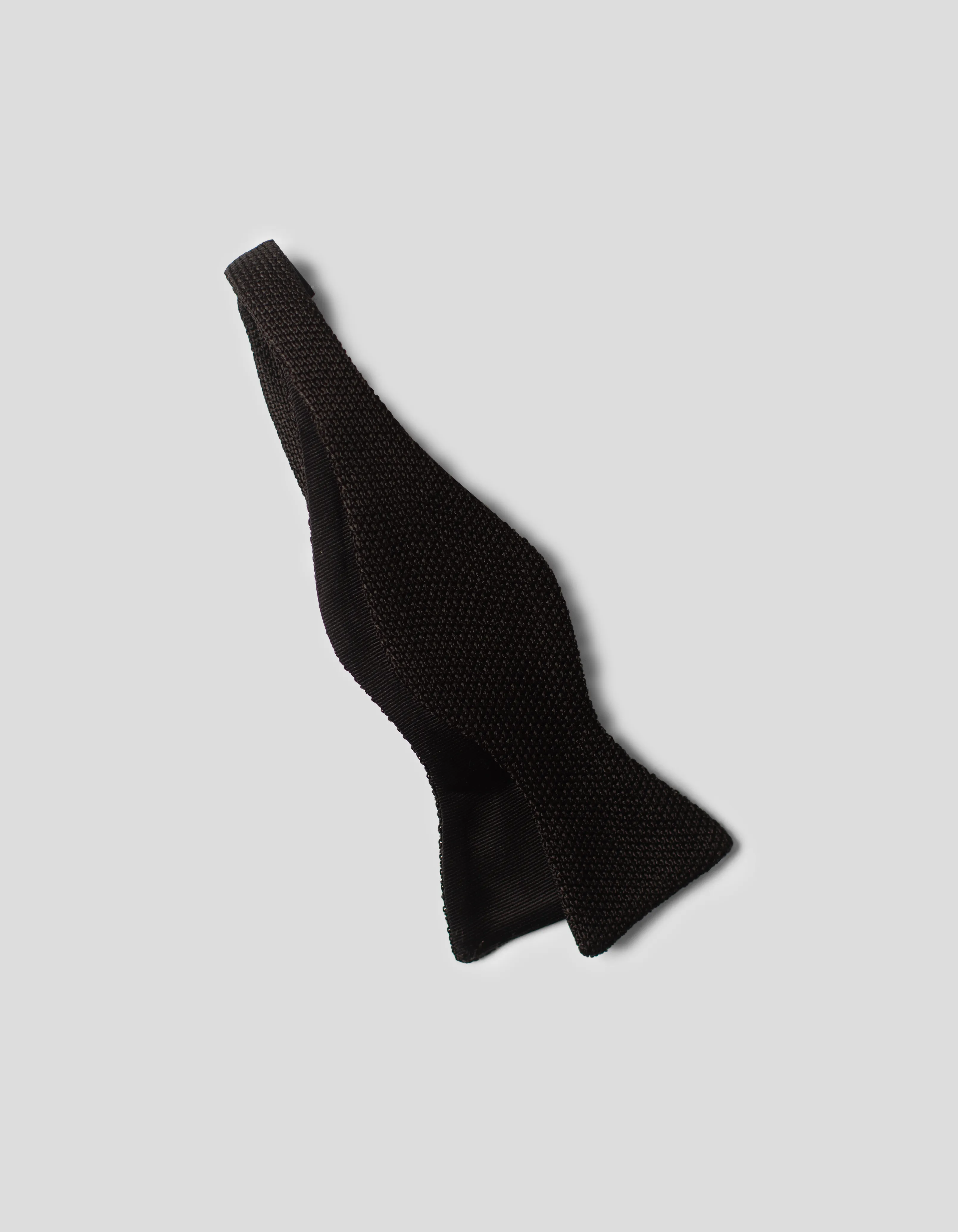 FORMAL BOW TIE KNIT AND FABRIC- BLACK